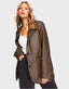 Urban Edge Longline Vegan Leather Blazer