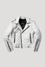 Women’s Quilted White Leather Jacket
