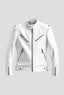 White Biker Leather Jacket
