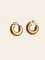Luna Bold Dome Hoops 18K Yellow Gold