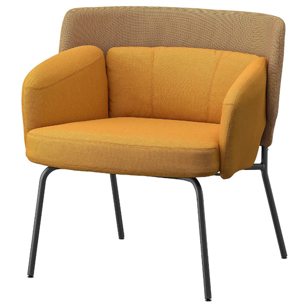 Modern Upholstered Accent Chair with Curved Backrest