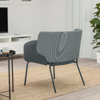 Modern Upholstered Accent Chair with Curved Backrest