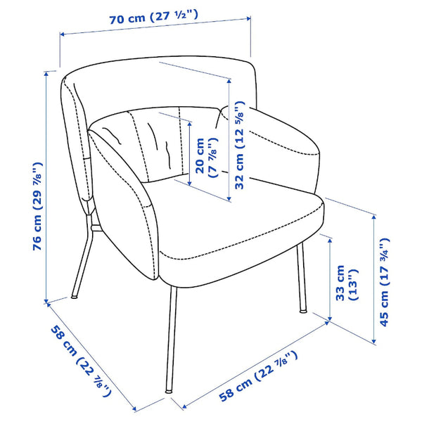 Modern Upholstered Accent Chair with Curved Backrest