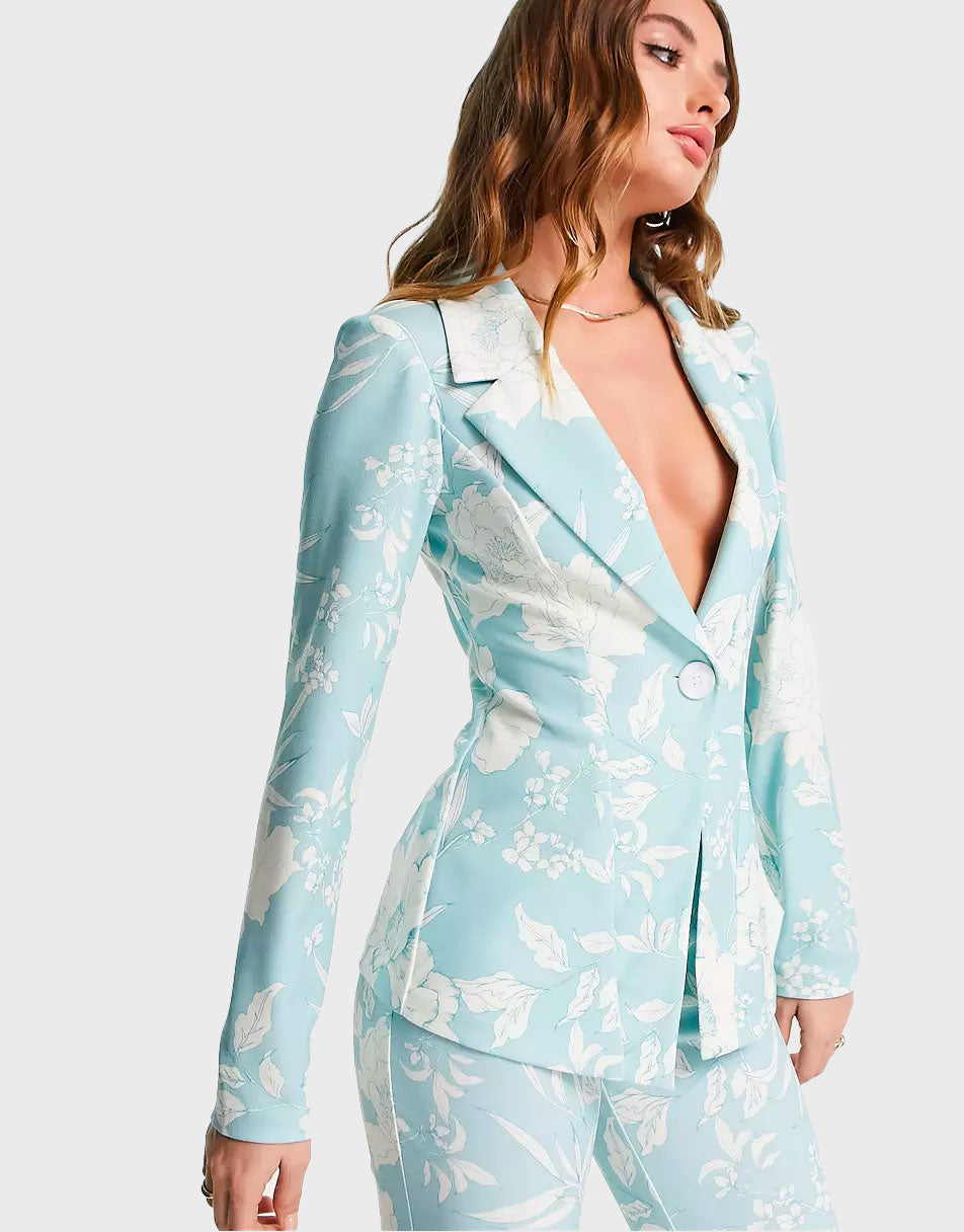 Azure Bloom Tailored Blazer Set Hauptbild