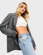 Sandstone Linen-Blend Tailored Suit Set