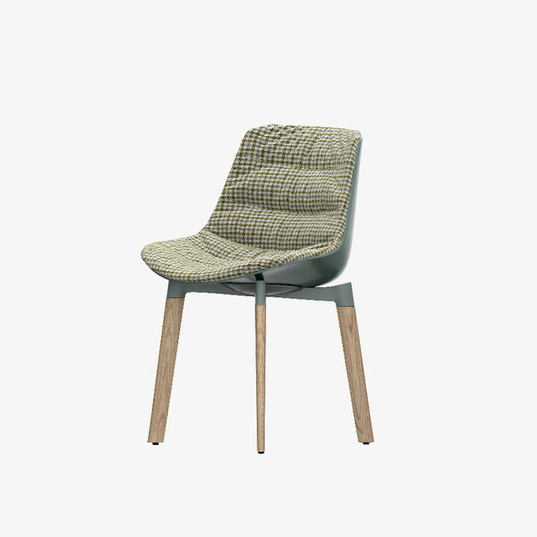 Modern Round Coffee Table with Geometric Metal Legs