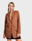 Terracotta Luxe Faux Leather Blazer