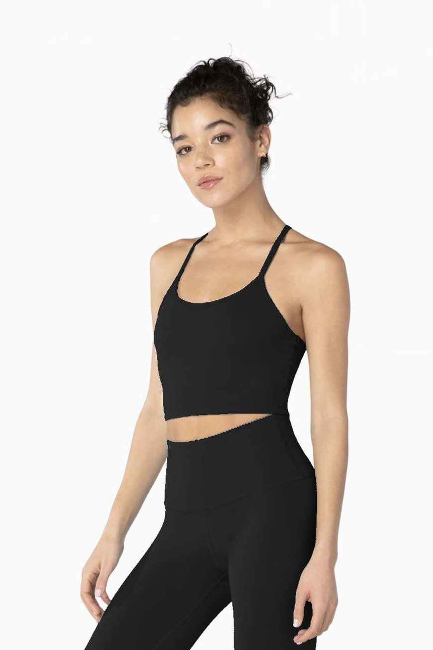 Sky Blue Performance Crop