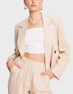 Pastel Plaid Dream Tailored Blazer Set