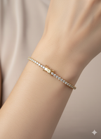 Classic Diana Tennis Bracelet 2.90ctw Yellow Gold