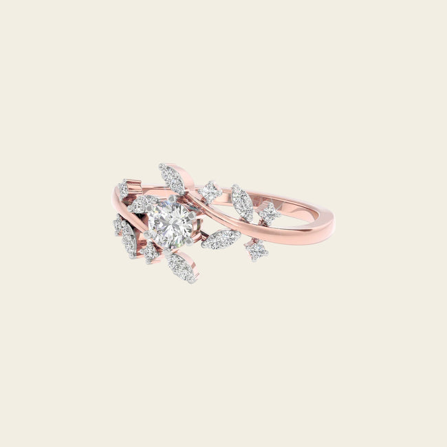 Celeste Diamond Orbit Ring 1.50ctw Rose Gold Main Image