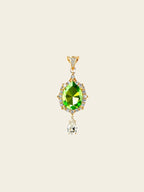 Emerald Teardrop Gold Earrings