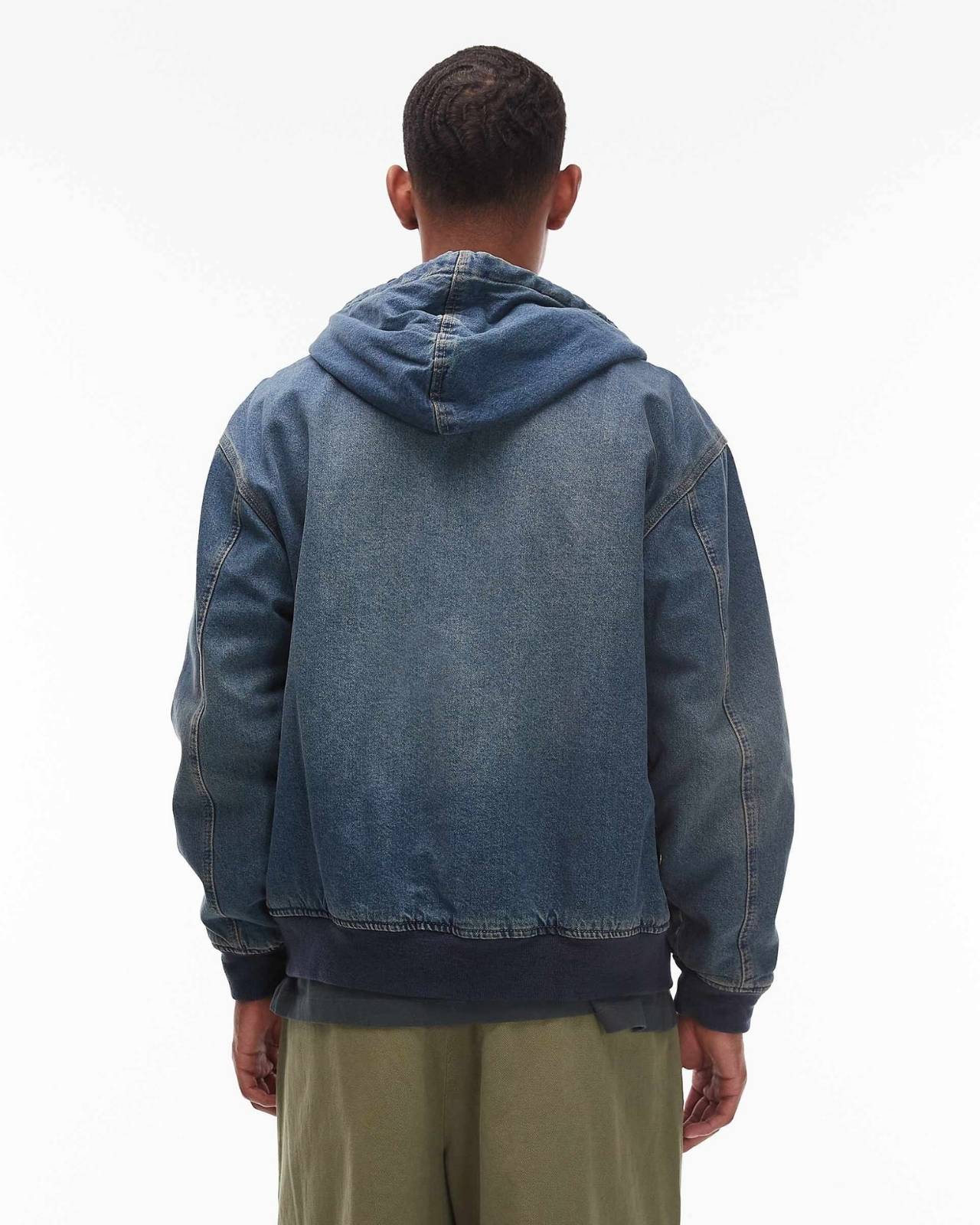 Relaxed Denim Hoodie Jacket