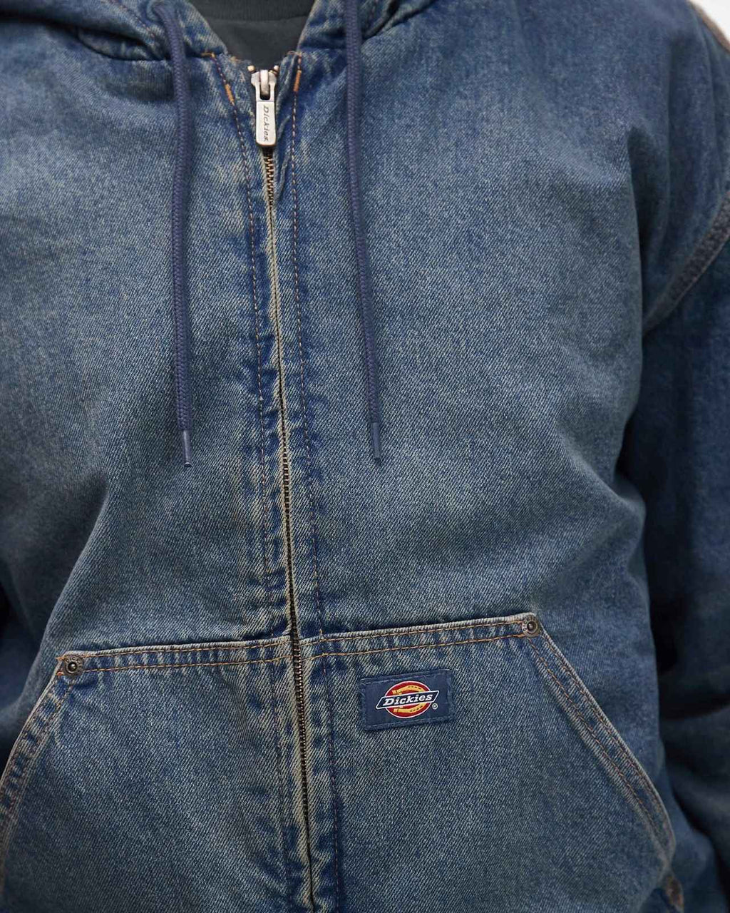 Relaxed Denim Hoodie Jacket