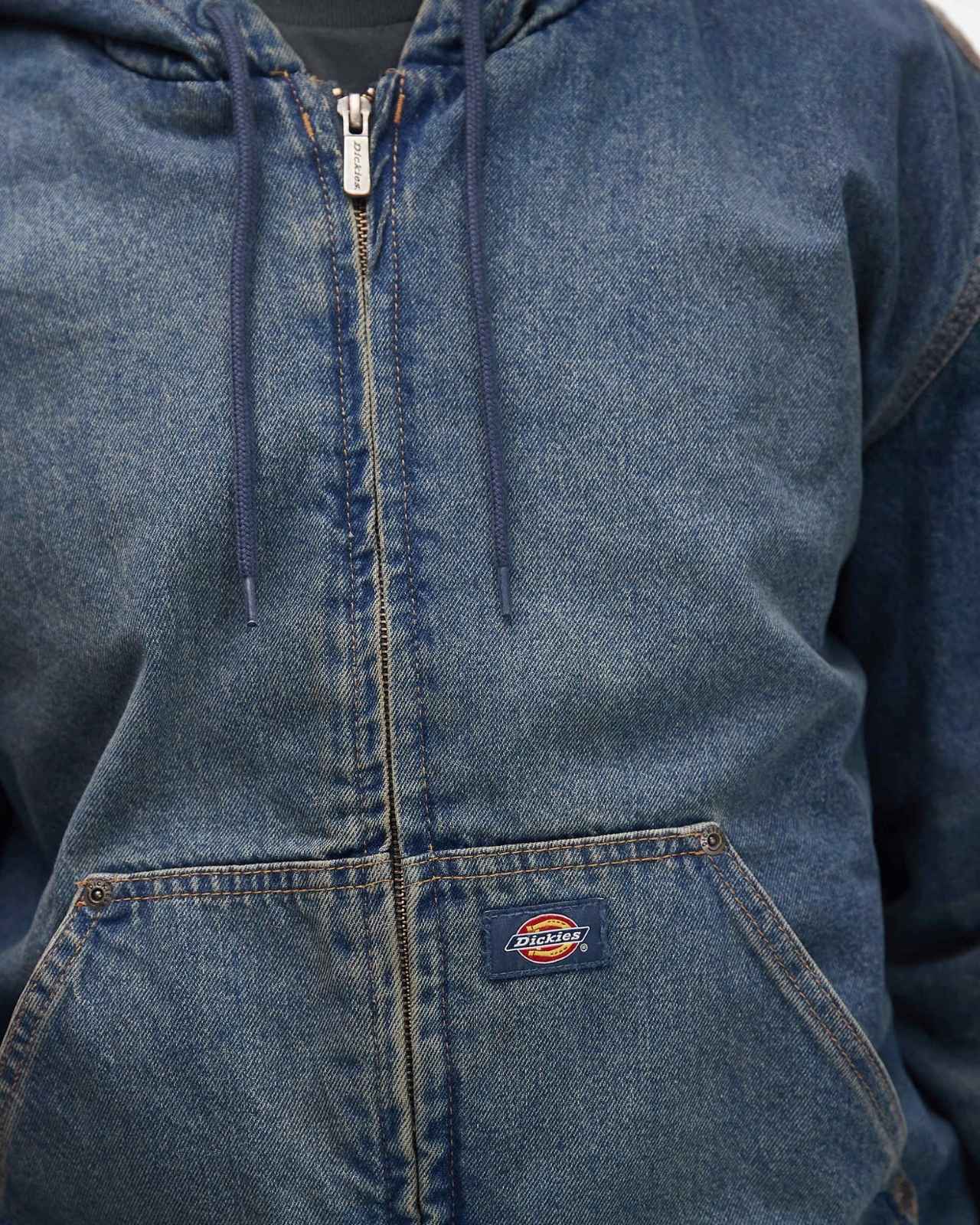 Relaxed Denim Hoodie Jacket
