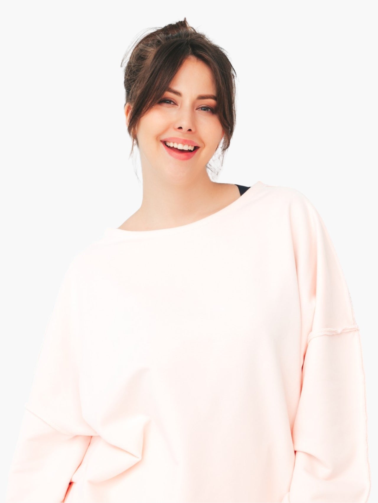 Soft Pink Oversized Sweatshirt
