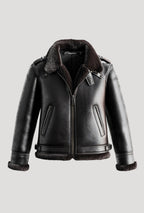 Premium Shearling-Lined Leather Jacket