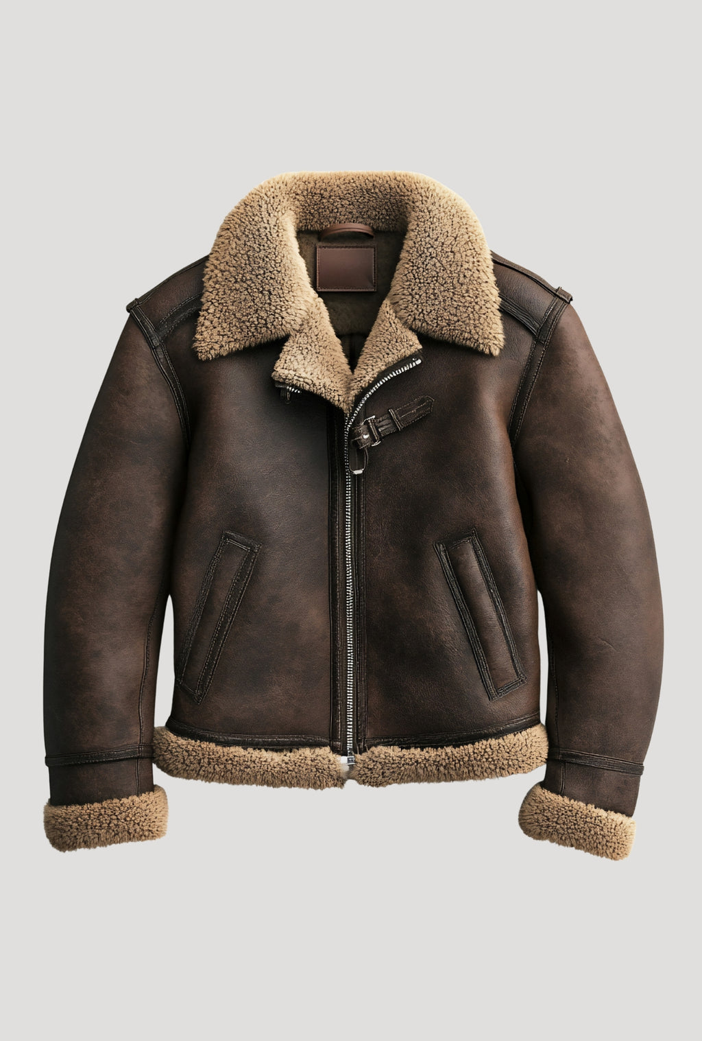 Premium Shearling-Lined Leather Jacket
