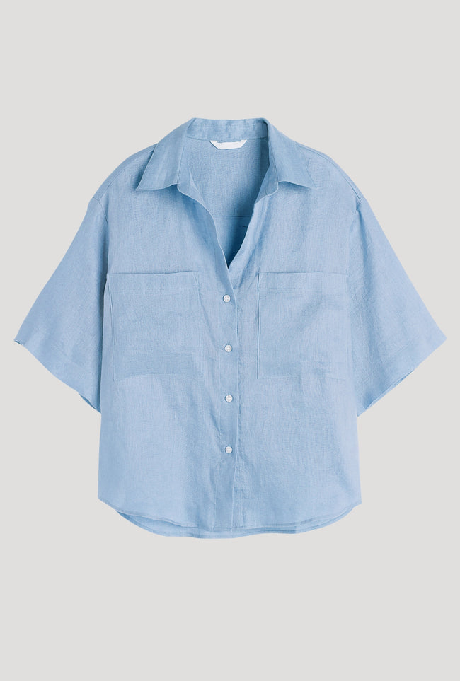 Women’s Linen Short-Sleeve Shirt Main Image