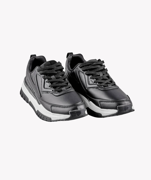 UrbanForce Black Leather Trainers