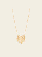 Golden Bloom Heart Necklace