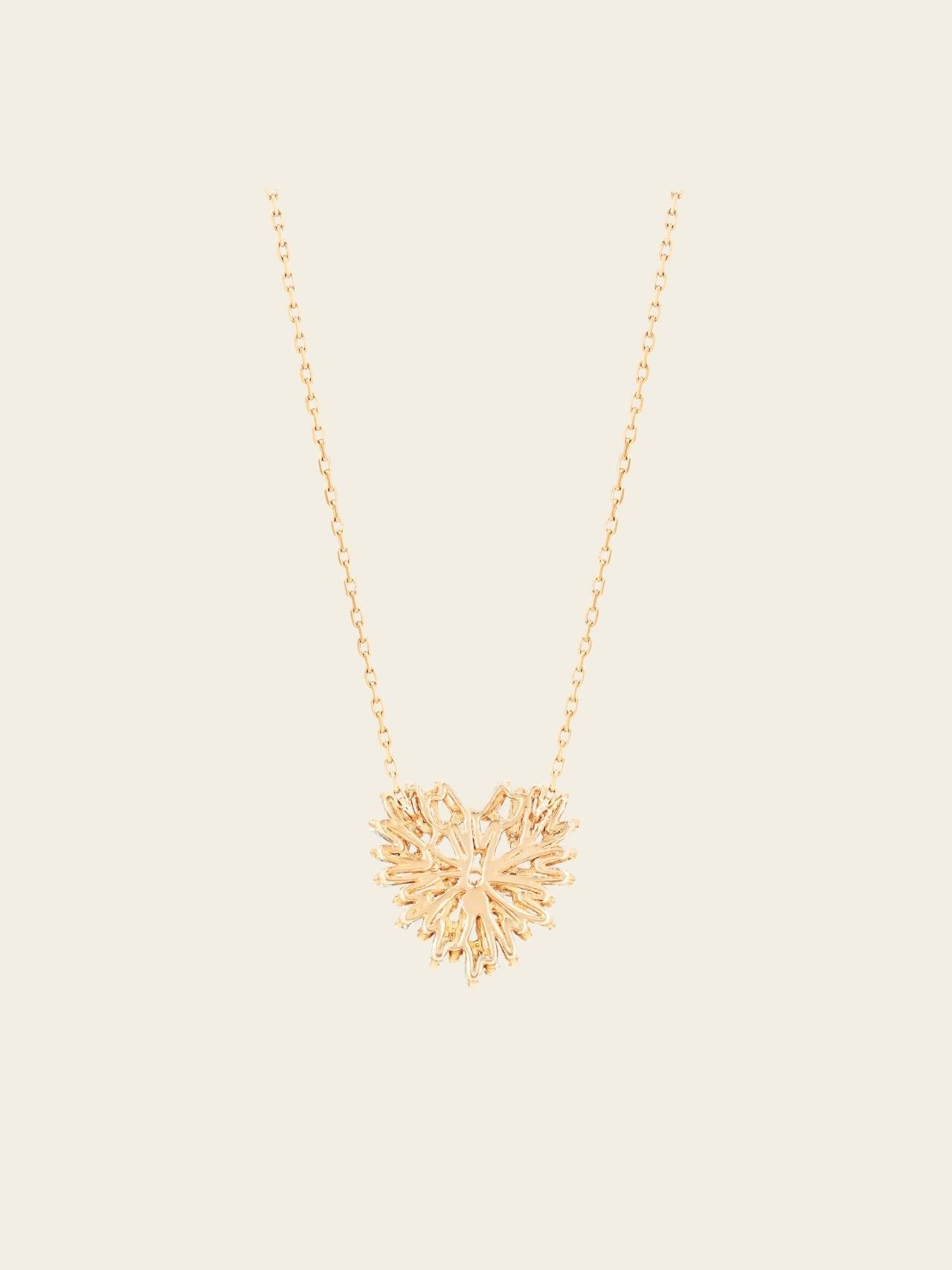 Golden Bloom Heart Necklace