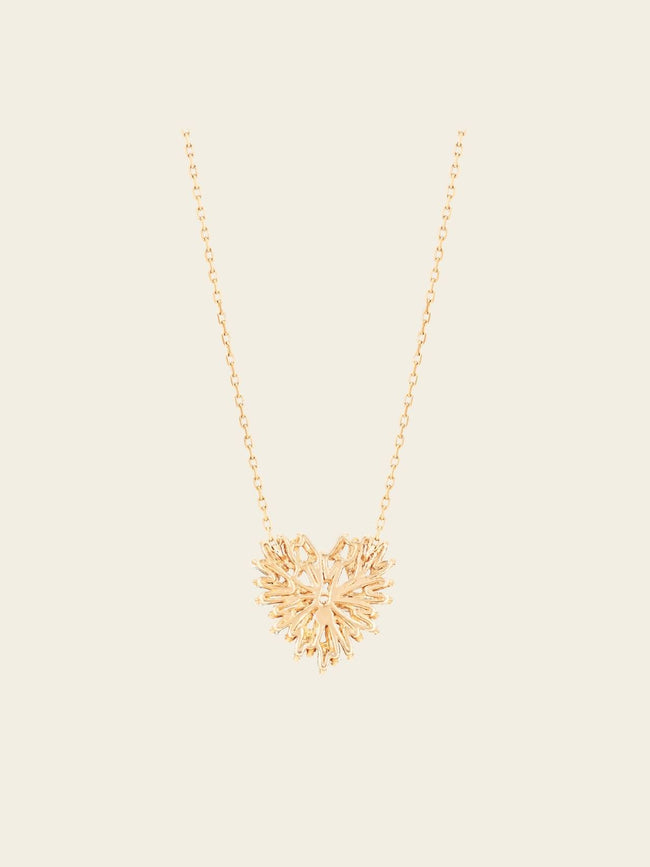 Golden Bloom Heart Necklace Hover Image