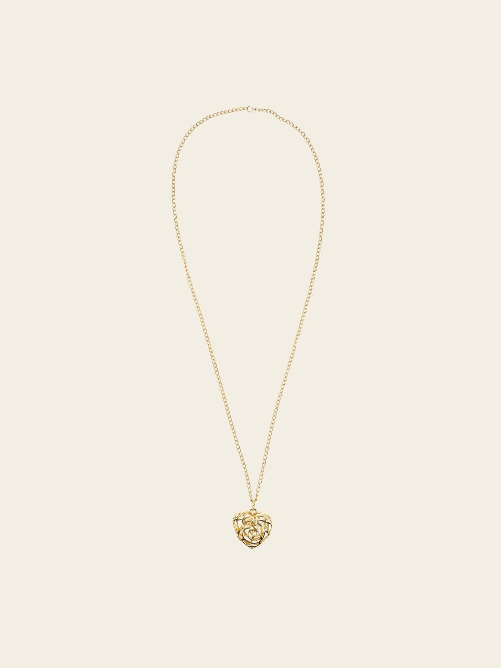 Golden Bloom Heart Necklace