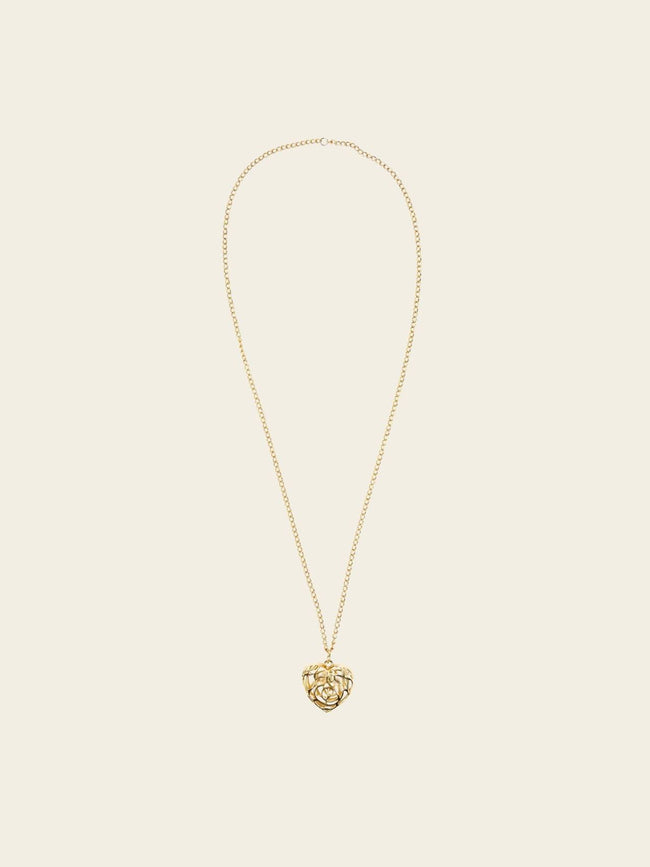 Golden Bloom Heart Necklace Main Image