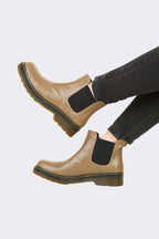 Burgundy Patent Leather Chelsea Boots