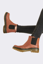 Burgundy Patent Leather Chelsea Boots