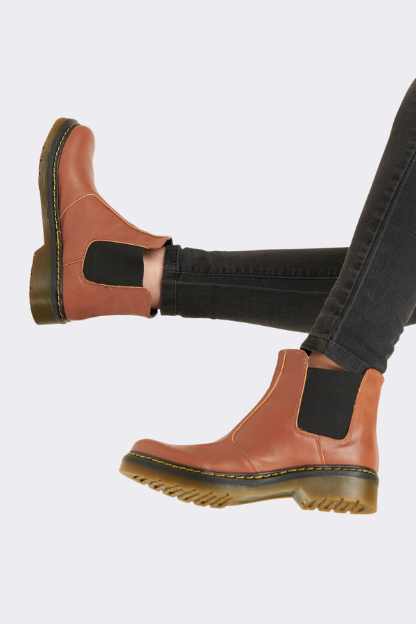 Burgundy Patent Leather Chelsea Boots