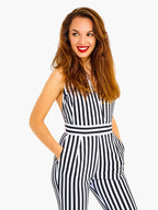 Black & White Striped Women’s Jumpsuit