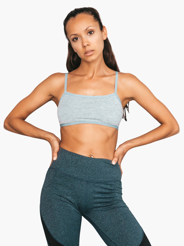 Mesh Panel Sports Bra & High-Waist Leggings Set