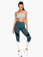 Mesh Panel Sports Bra & High-Waist Leggings Set