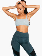 Mesh Panel Sports Bra & High-Waist Leggings Set