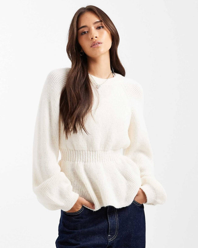 Cinched Waist Knit Sweater Main Image