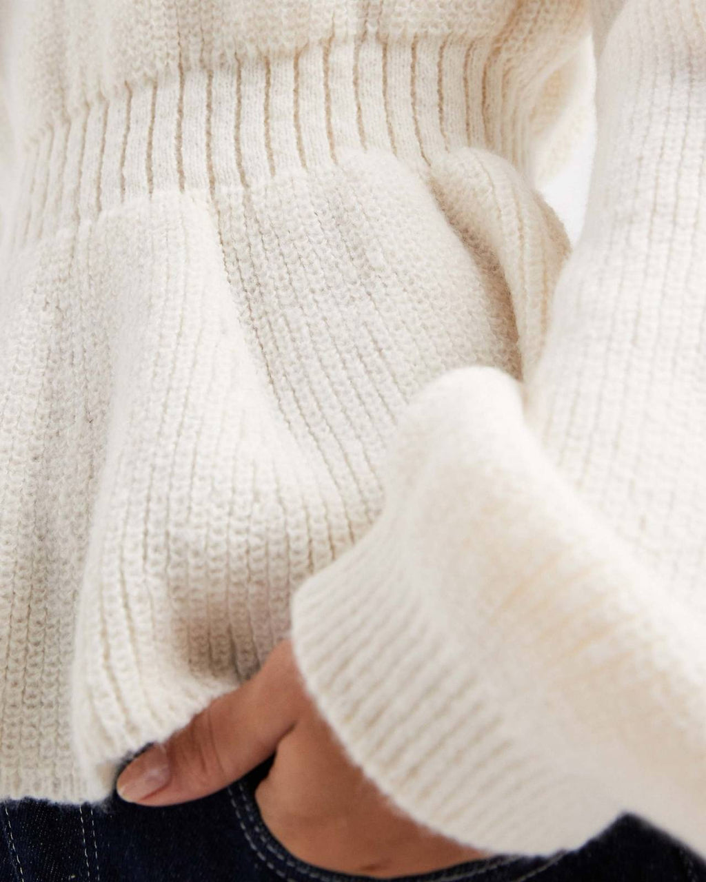 Cinched Waist Knit Sweater