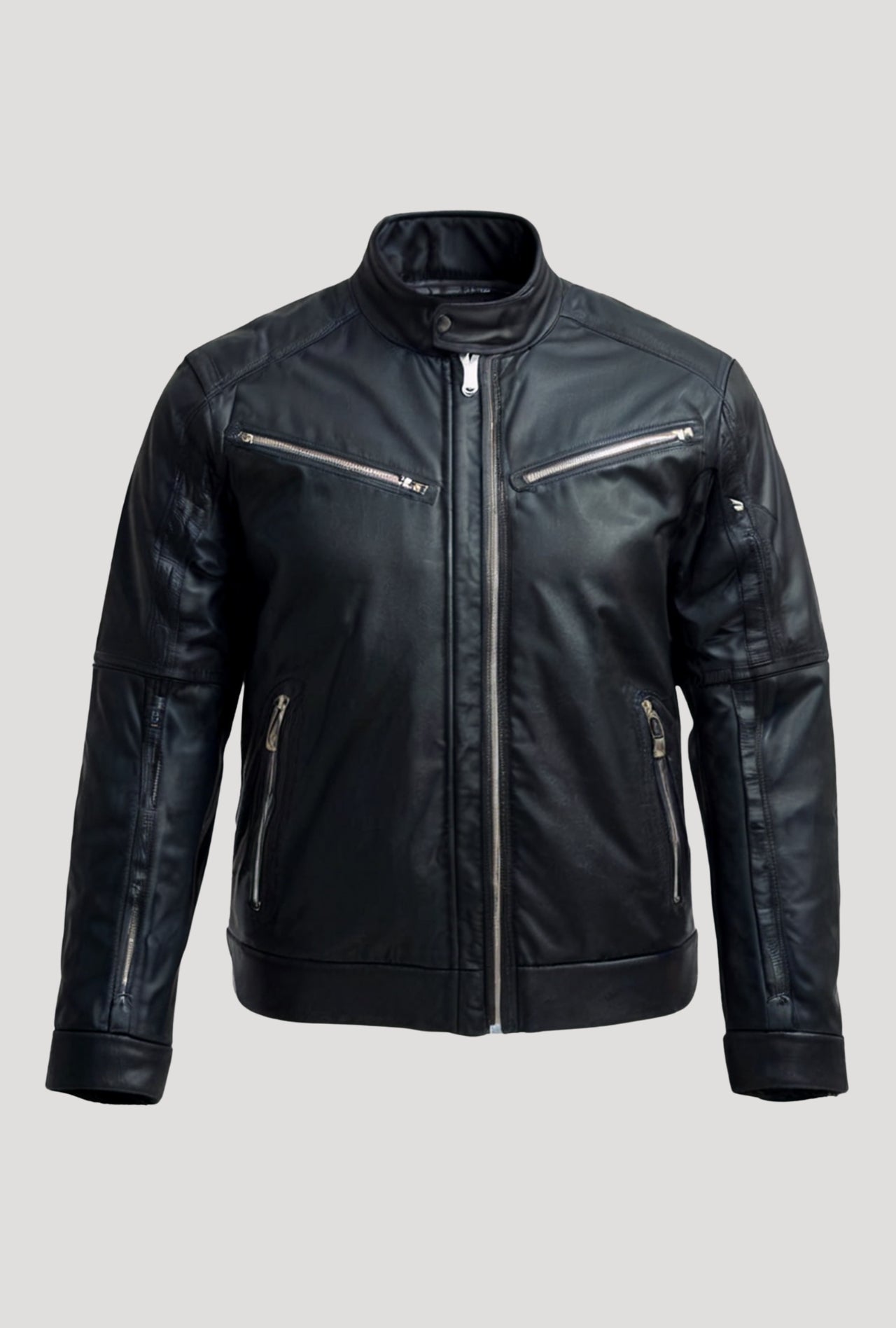 Classic Black Leather Jacket Main image
