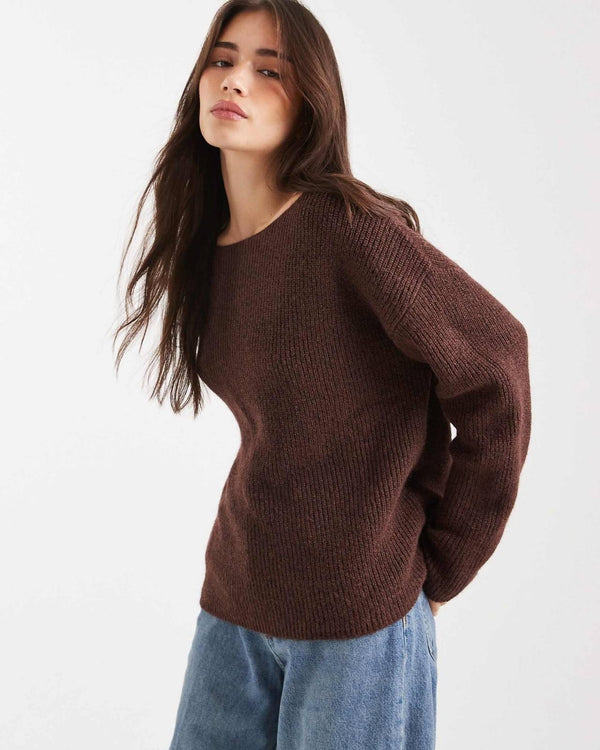 Off-Shoulder Knit Sweater
