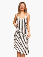 Black & White Striped Spaghetti Strap Dress