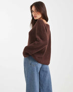 Off-Shoulder Knit Sweater