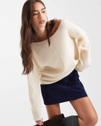 Off-Shoulder Knit Sweater
