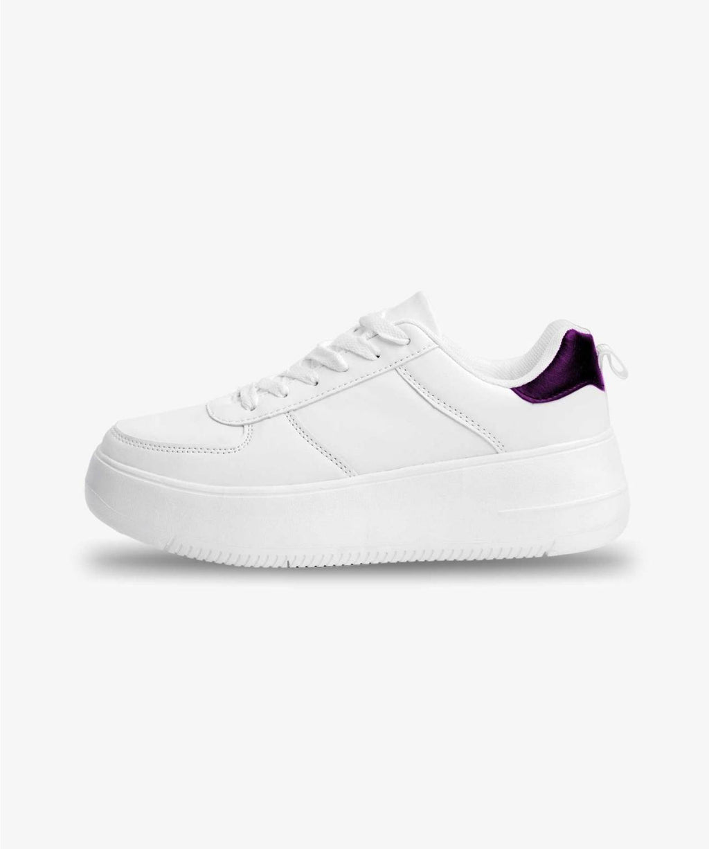 ElevateStep White Platform Sneakers