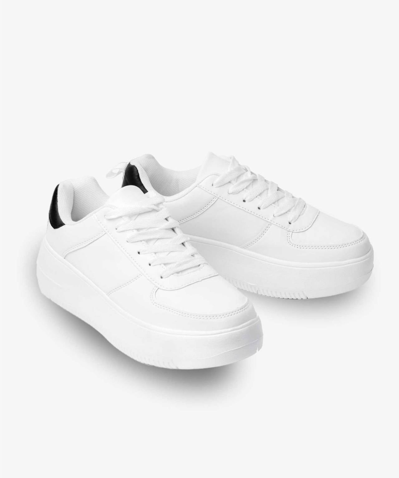 ElevateStep White Platform Sneakers