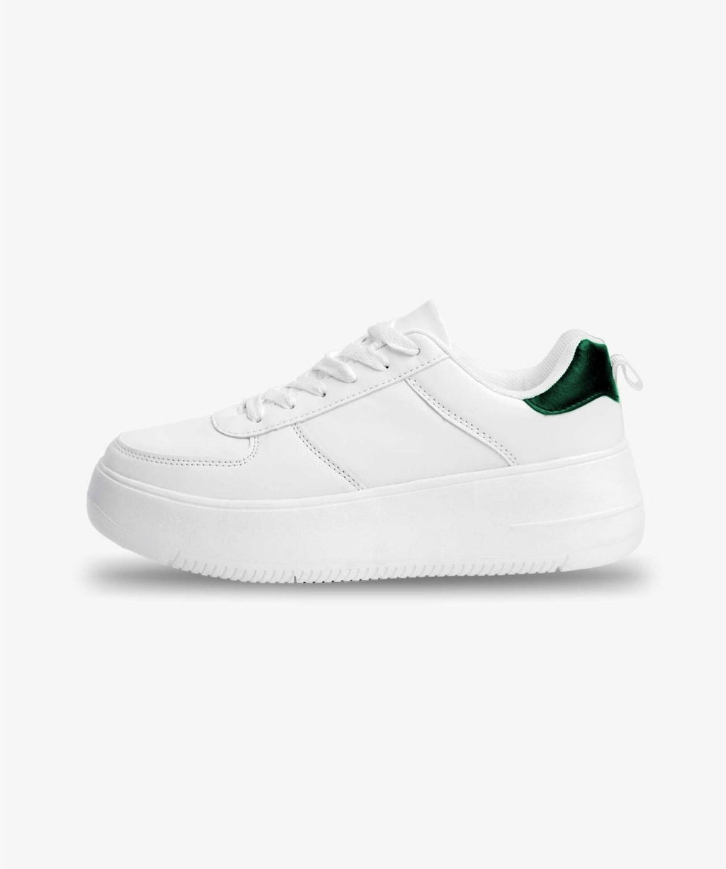 ElevateStep White Platform Sneakers