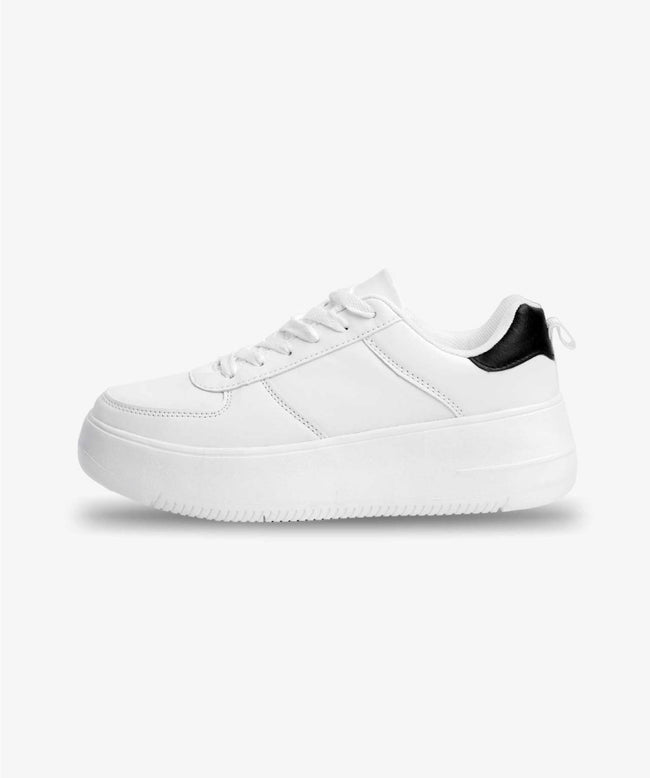 ElevateStep White Platform Sneakers Hover Image