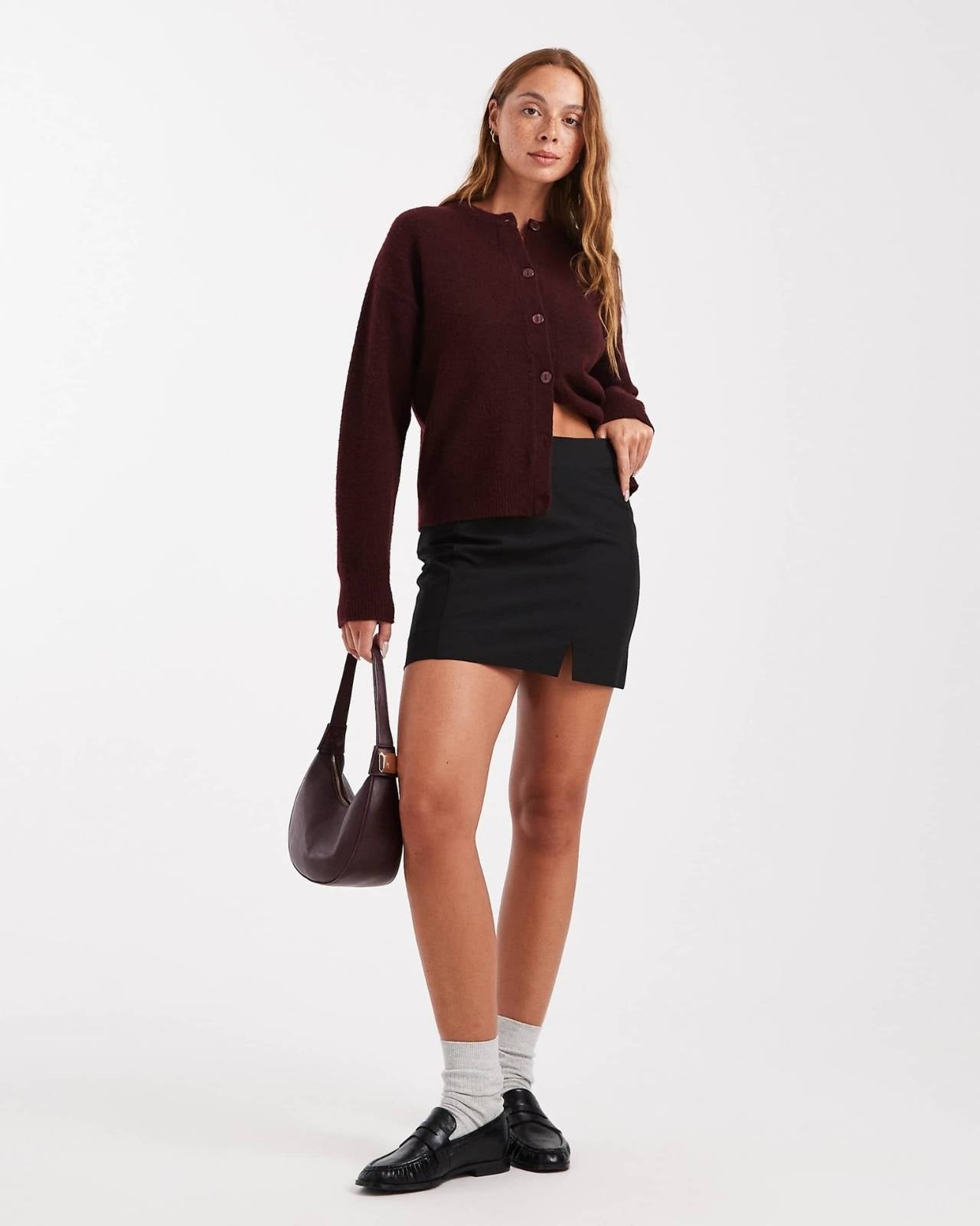 Minimal Front-Slit Mini Skirt Main image