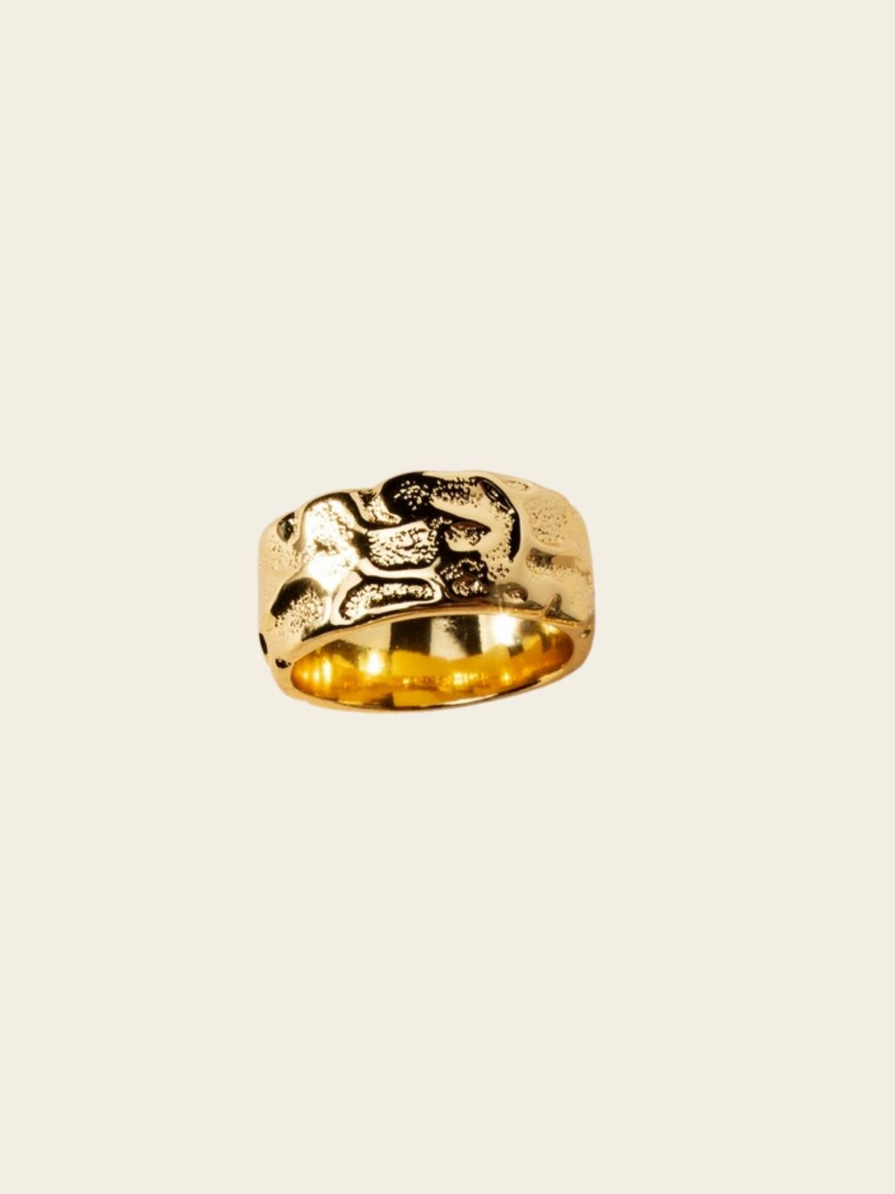 Molten Gold Textured Ring
