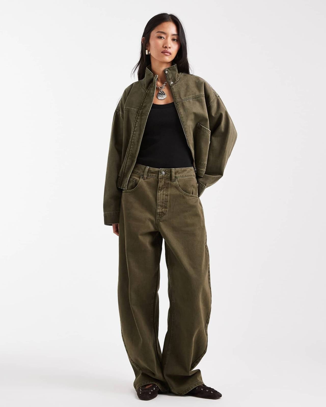 Relaxed Utility Wide-Leg Pants Main image
